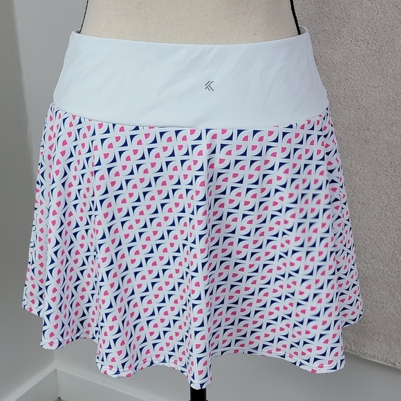Kyodan Women's Multi Color Geometric Print Golf/Pickleball Skirt/Skort Sz M - Picture 2 of 10